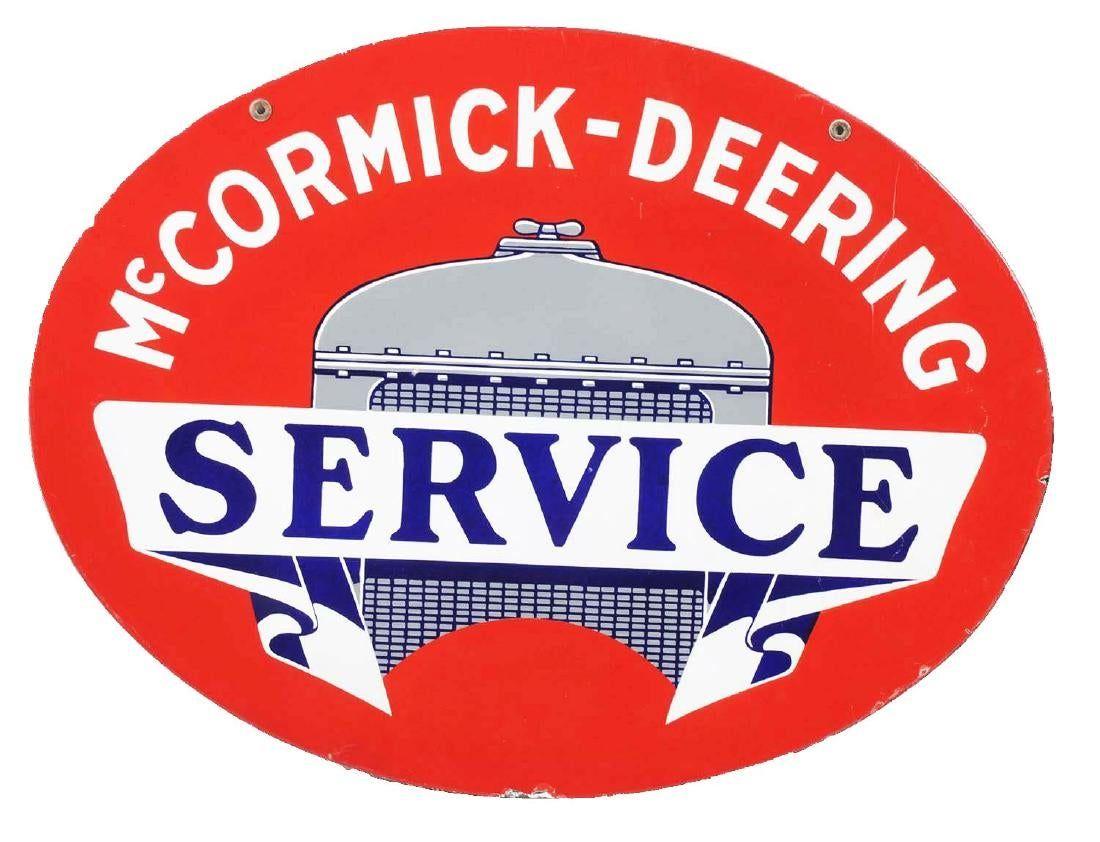 Deering Logo - McCormick-Deering Service With Logo Oval Porcelain