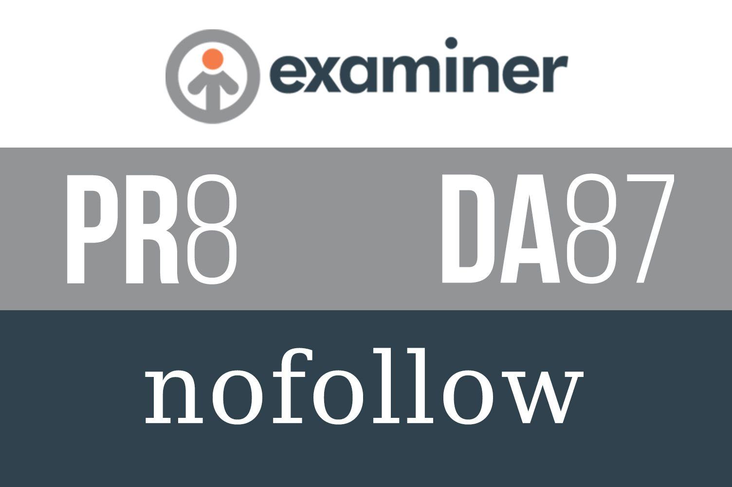 Examiner.com Logo - Guest Post on Examiner. com, a PR8 and DA87 Website