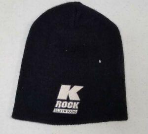 K-Rock Logo - Details About K Rock 92.3 New York Black Beanie With White K Rock Logo