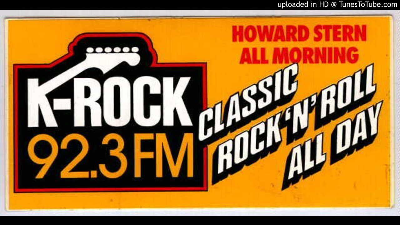 K-Rock Logo - 92.3 K-Rock WXRK New York - Howard Stern - April Fool's Format Change to  Elvis 4/1/91