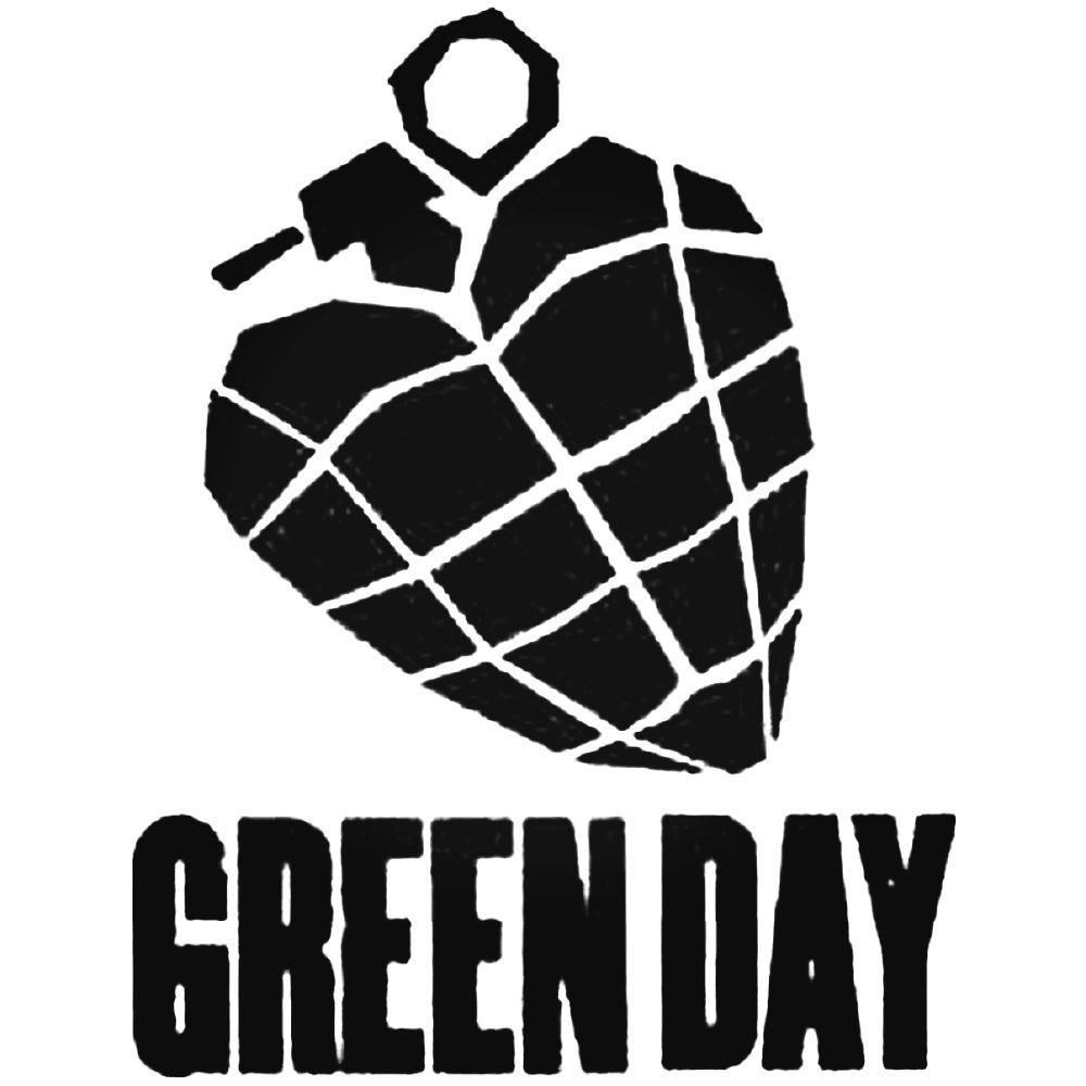 Green Day Black and White Logo - Green Day Grenade Decal Sticker