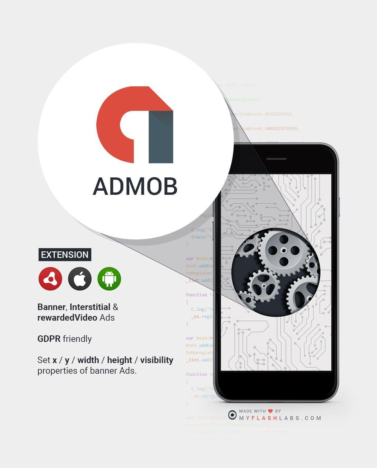 AdMob Logo - Admob Air Native Extension (Android+iOS) - MyFlashLabs