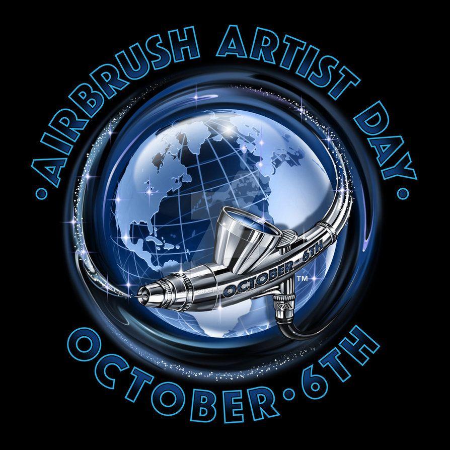 Airbrush Logo - Airbrush Artist Day Logo Design By Aerografi K