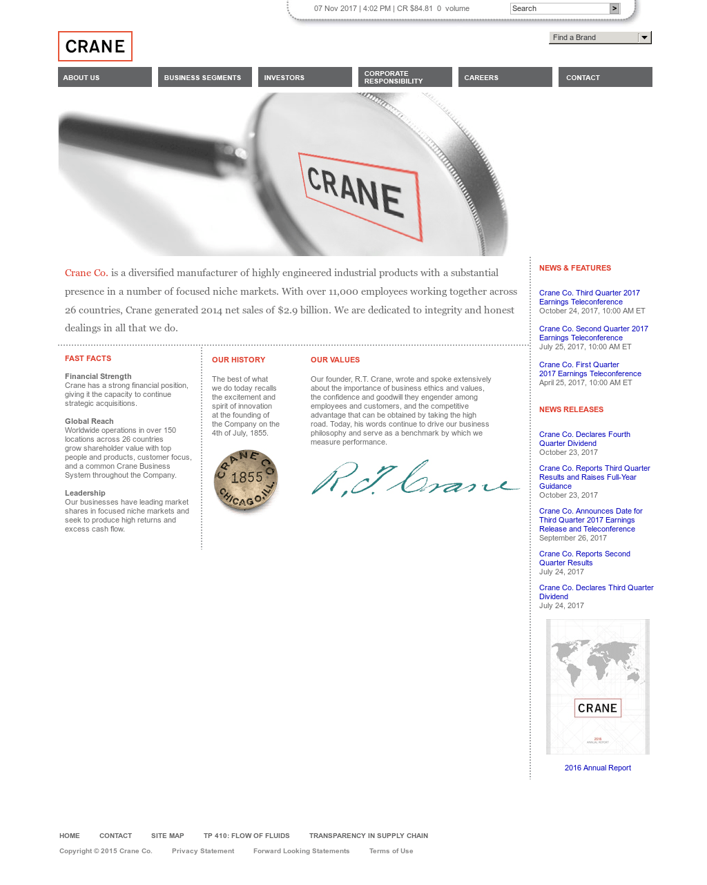 CraneCo Logo - Crane Co. Competitors, Revenue and Employees - Owler Company Profile