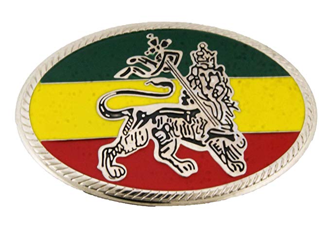 Rastafarian Logo - BBKZ798 REGGAE RASTAFARIAN LION OF JUDA LOGO BELT BUCKLE