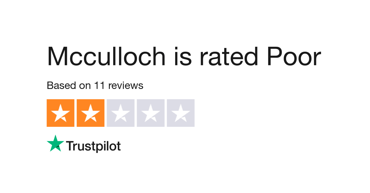McCulloch Logo - Mcculloch Reviews. Read Customer Service Reviews of