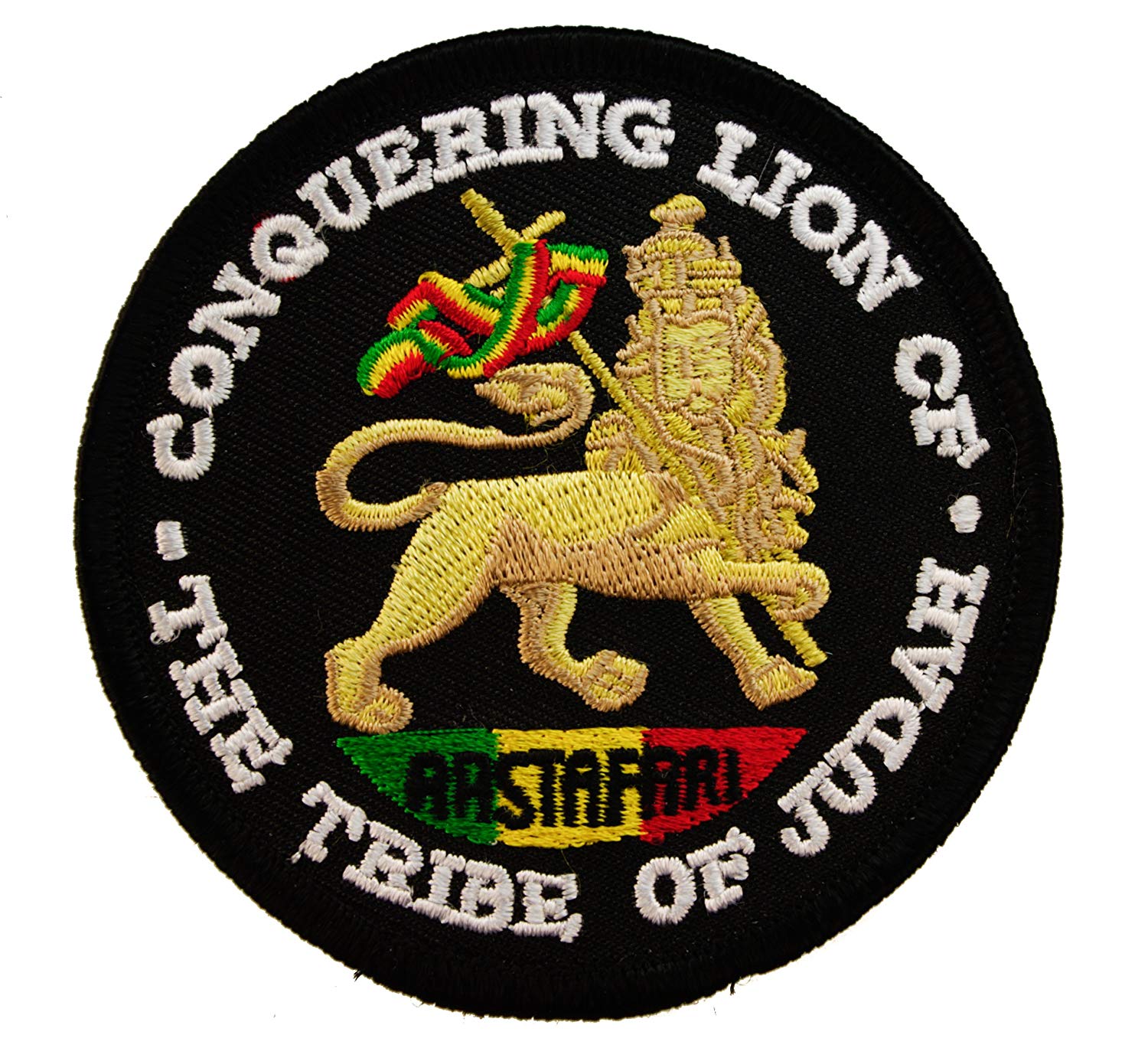 Rastafarian Logo - Rastafari Rastafarian Rasta Conquering Lion of the Tribe of Judah Reggae  Iron on Patch D6