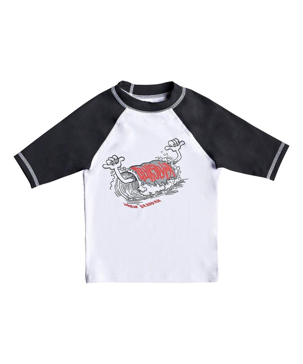 Wassup Logo - Quiksilver White 'Wassup' Logo Bubble Dreams Rashguard & Boys