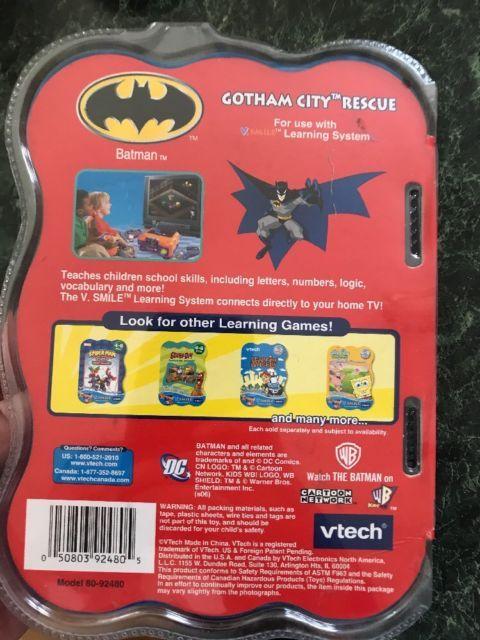 V.Smile Logo - Vtech Vsmile Batman Gotham City Rescue Game Cartridge