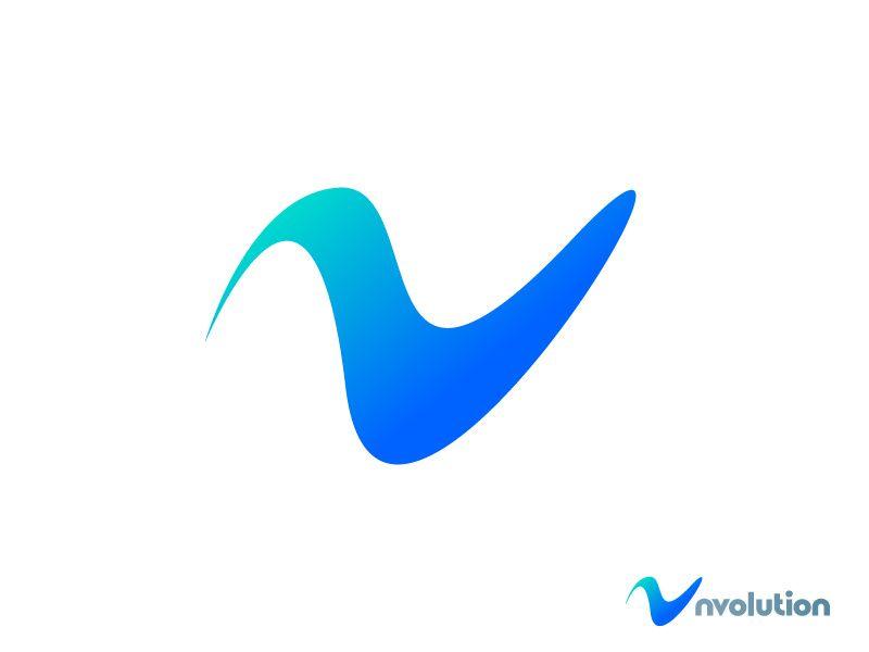 V.Smile Logo - Evolve Evolution Logo Design Concept. N + V Letter Monogram