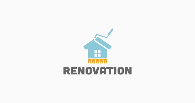 Renovation Logo - A simple logo that can be downloaded for free!. Free Logo Designs