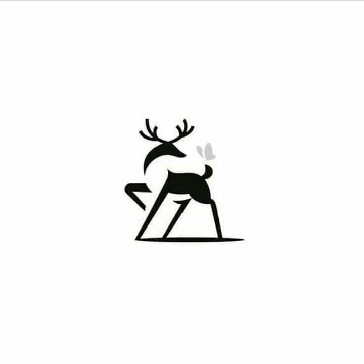 Zoologo Logo - Elegant deer logo, with interesting use of the negative space