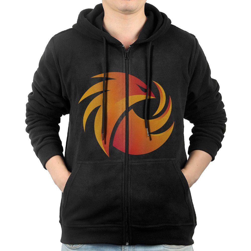 PHOENIX1 Logo - YUfunn Men's Phoenix1 Logo Hooded Sweatshirt Pocket Zipper at Amazon