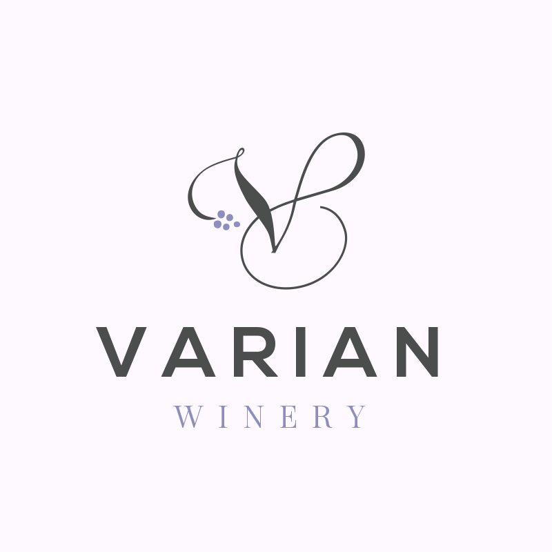 Varian Logo - Typography winery logo created for Varian Winery by focusing on a