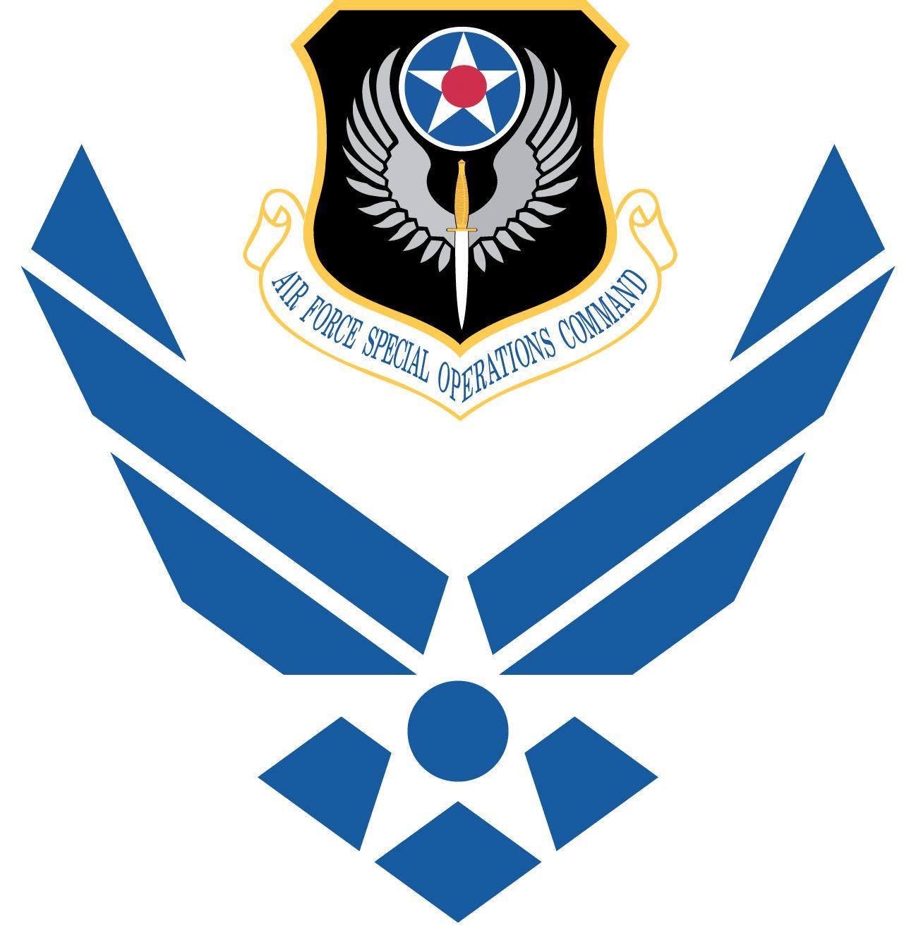 AFSOC Logo - Air Force symbol with cradled AFSOC shield