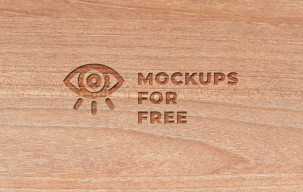 Engraved Logo - Wood Engraved Logo Mockup - Mockups For Free