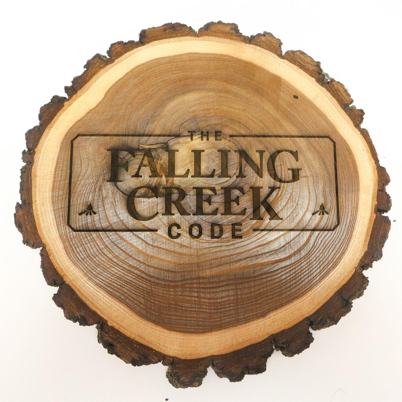 Engraved Logo - Custom Natural Log Wood Plaque