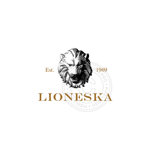Engraved Logo - Lion Head Engraved Logo