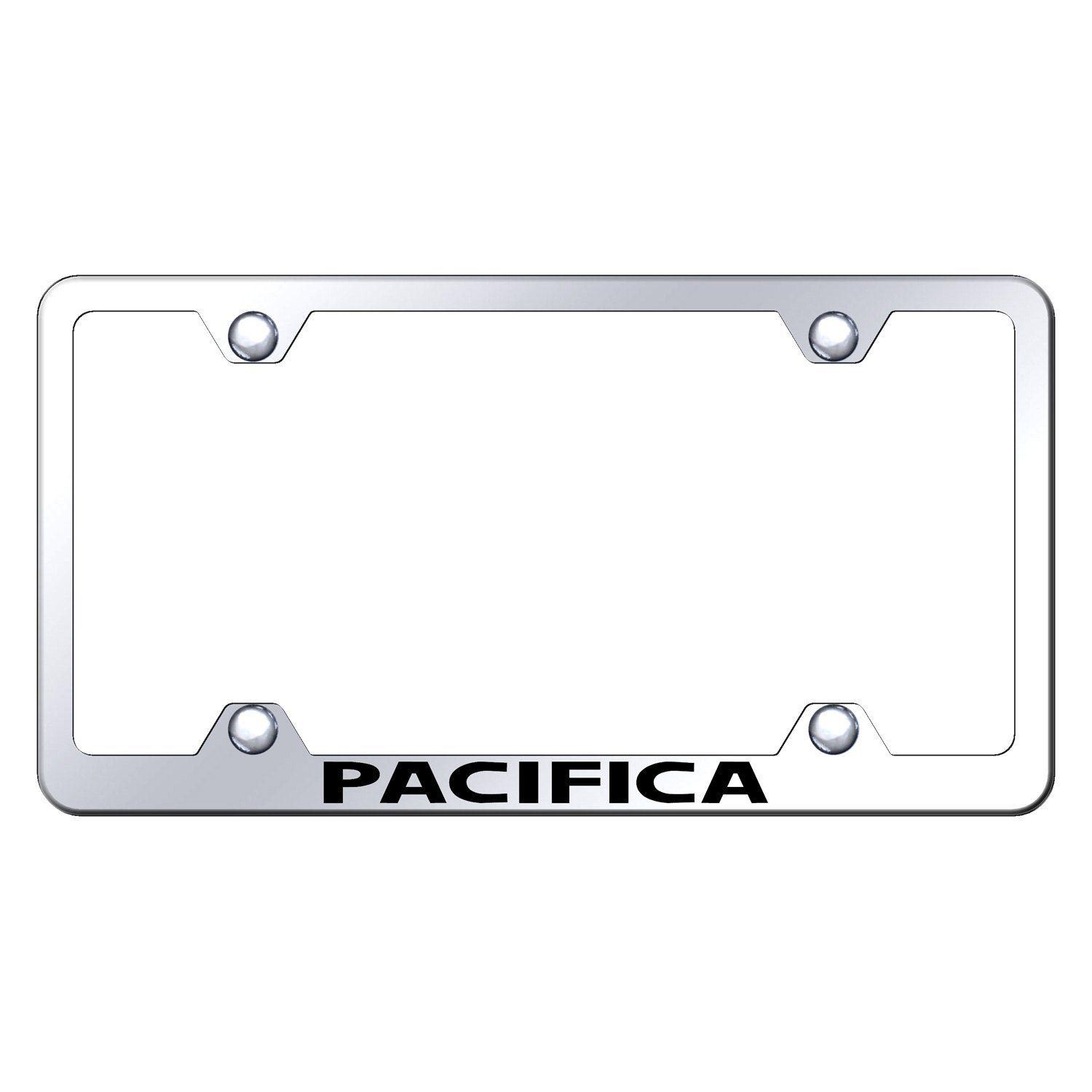 Pacifica Logo - Autogold® LFW.PAC.EC Body Chrome License Plate Frame with Laser Etched Pacifica Logo