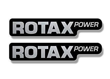 Rotax Logo - ROTAX Power 9'' Silver Vinyl Decals Can AM ATV Bombardier Ski Doo Snowmobile Ski Doo Summit Sled MXZ Skidoo Stickers (Silver, 1.75''x 9'')