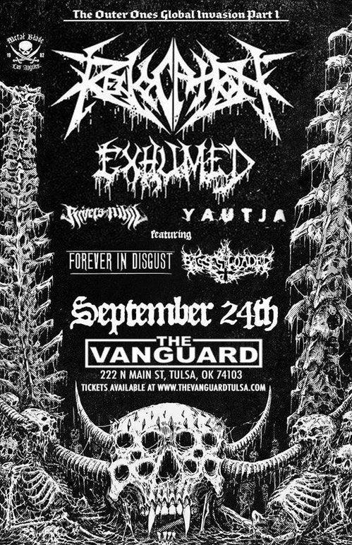Exhumed Logo - REVOCATION with EXHUMED, Rivers of Nihil, Yautja
