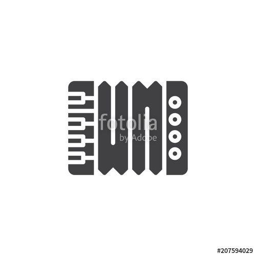 Accordion Logo - Accordion vector icon. filled flat sign for mobile concept and web
