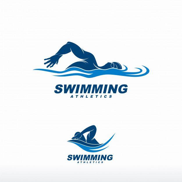 Swimming Logo - Swimming logo Vector | Premium Download