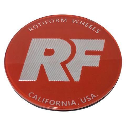 Rotiform Logo - Rotiform Center Cap Red with Chrome Logo 32170RC Snap In