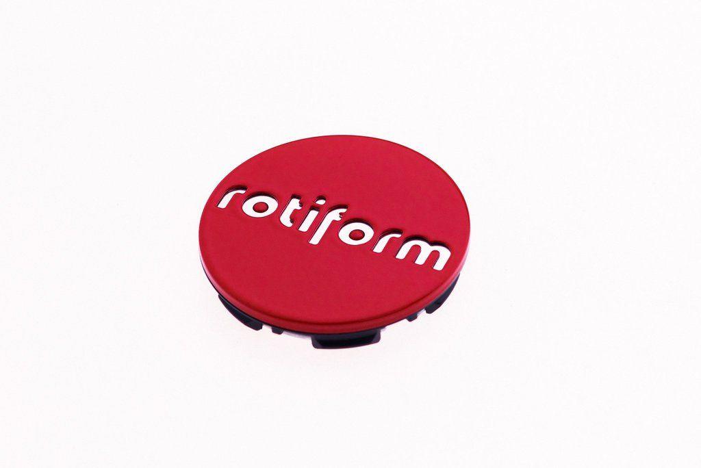 Rotiform Logo - Rotiform Push-in Center Cap - Red & Chrome