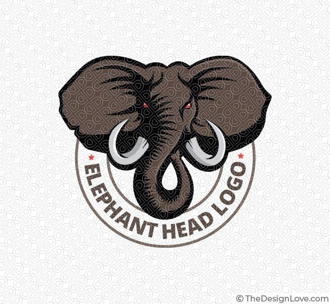 Elaphent Logo - Elephant Head Logo & Business Card