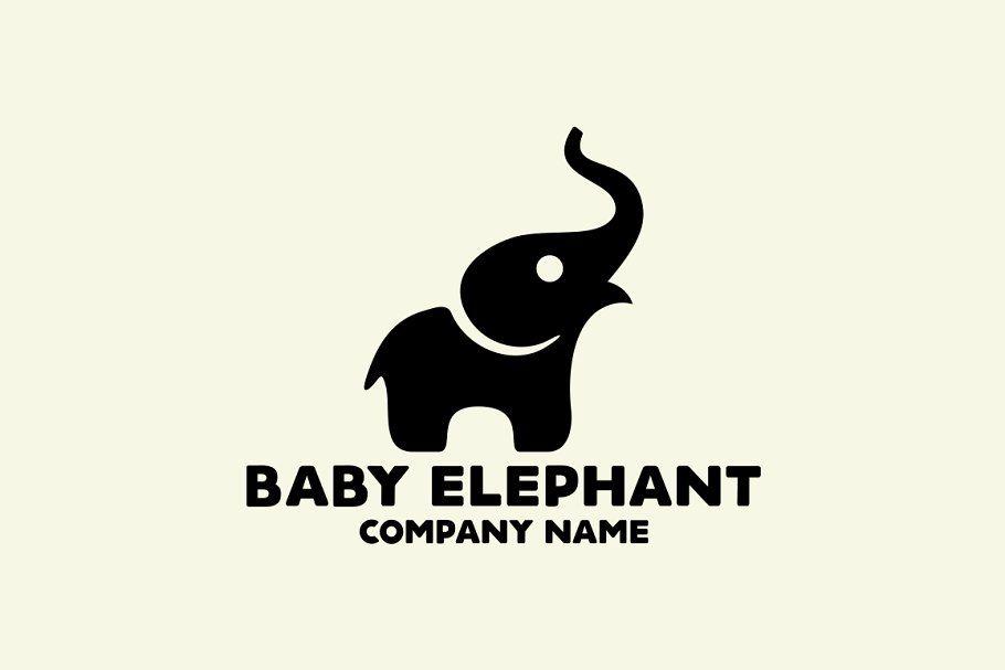 Elaphent Logo - Baby Elephant Logo