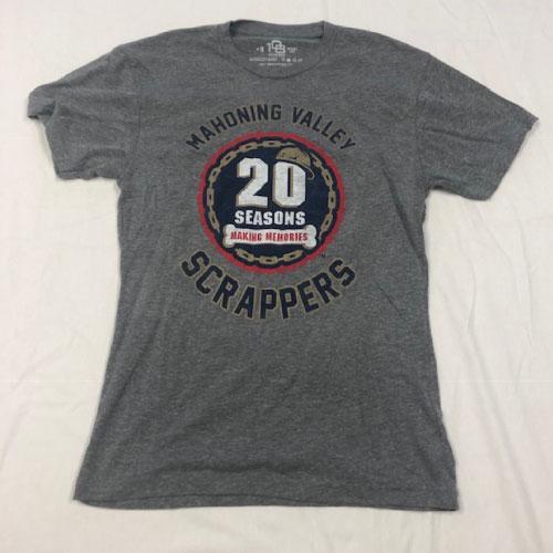 Scrappers Logo - Mahoning Valley Scrappers 20th Season T-Shirt