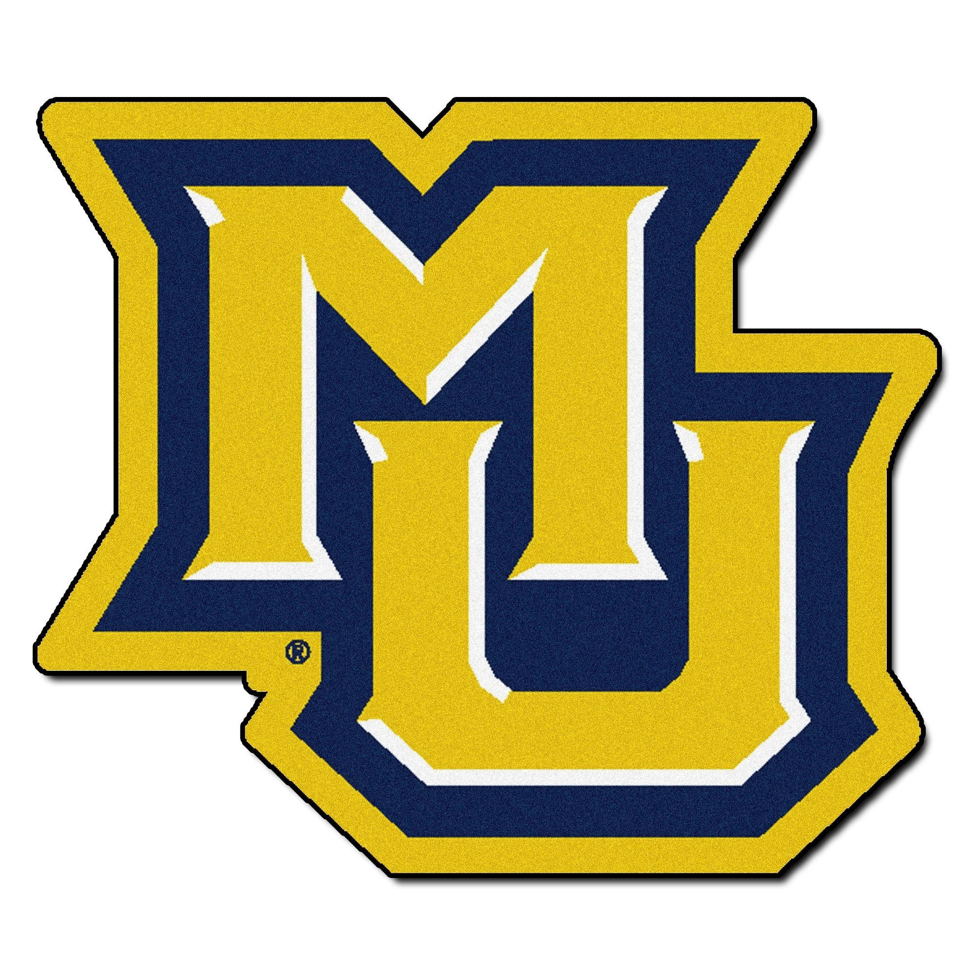 Marqutte Logo - NCAA Marquette University Golden Eagles Mascot Novelty Logo Shaped Area Rug  - N/A