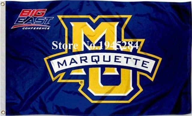 Marqutte Logo - US $7.89 |NCAA Marquette University Big East Logo Flag Banner New 3x5FT  90x150CM Polyester 9213, free shipping-in Flags, Banners & Accessories from  ...