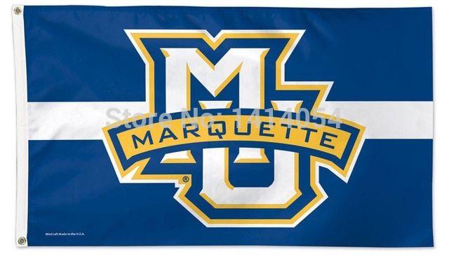 Marqutte Logo - NCAA Marquette University MU Logo Flag Banner 100D Polyester flag brass  grommets , free shipping-in Flags, Banners & Accessories from Home & Garden  on ...