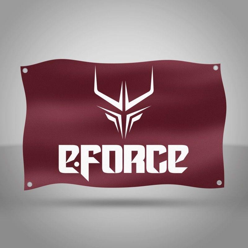 E-Force Logo - Hardstyle.com - Merchandise & Shop - E-Force The Edge Of Insanity Flag