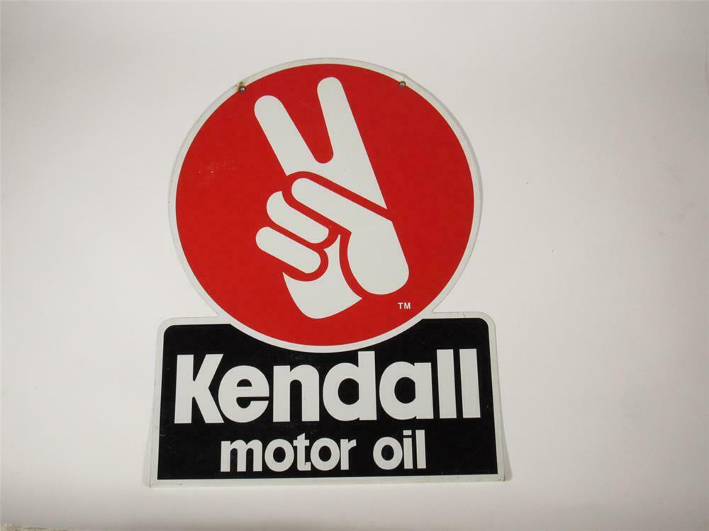 Kendall Logo - Vintage Kendall Motor Oil Double Sided Die Cut Tin Sign With