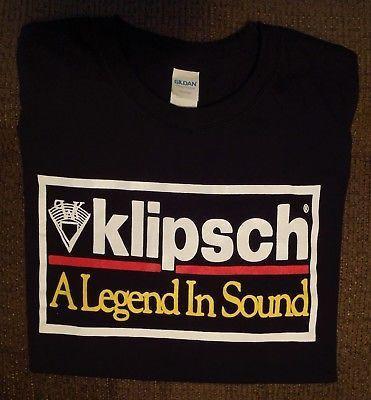 Klipsch Logo - Klipsch Extremely Rare Black T Shirt Original Vintage Legend In Sound Logo Large