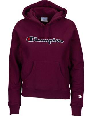 Chenille Logo - Champion Champion Chenille Logo Hoodie - Womens - Dark Berry Purple from  Six:02 | ShapeShop