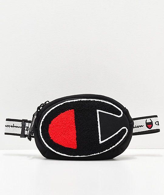Chenille Logo - Champion Chenille Logo Black Waist Pack