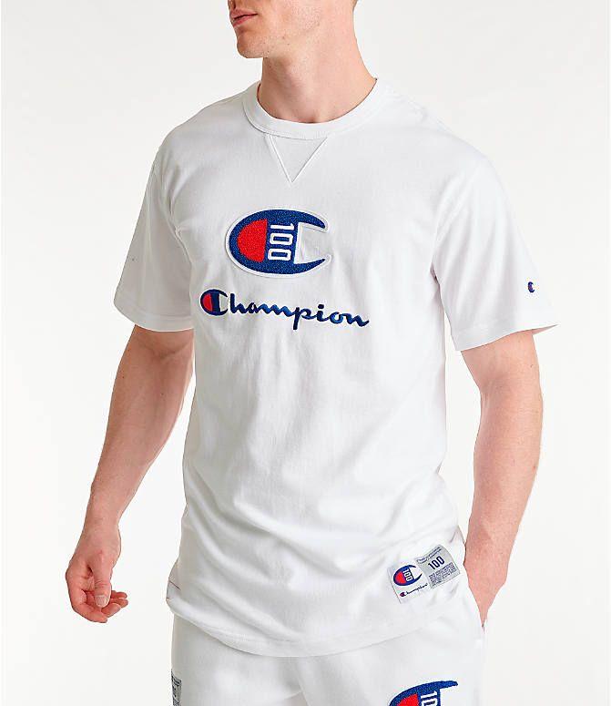 Chenille Logo - Men's Champion Century Collection Chenille Logo T-Shirt