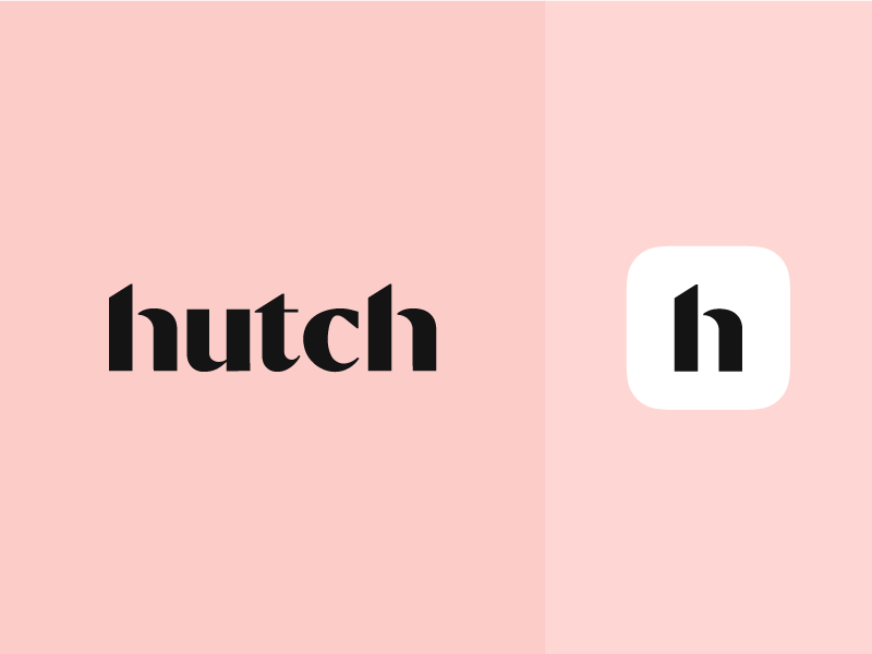 Hutch Logo - Hutch Interior Design App Logo Wordmark / Lettermark / H / Icon