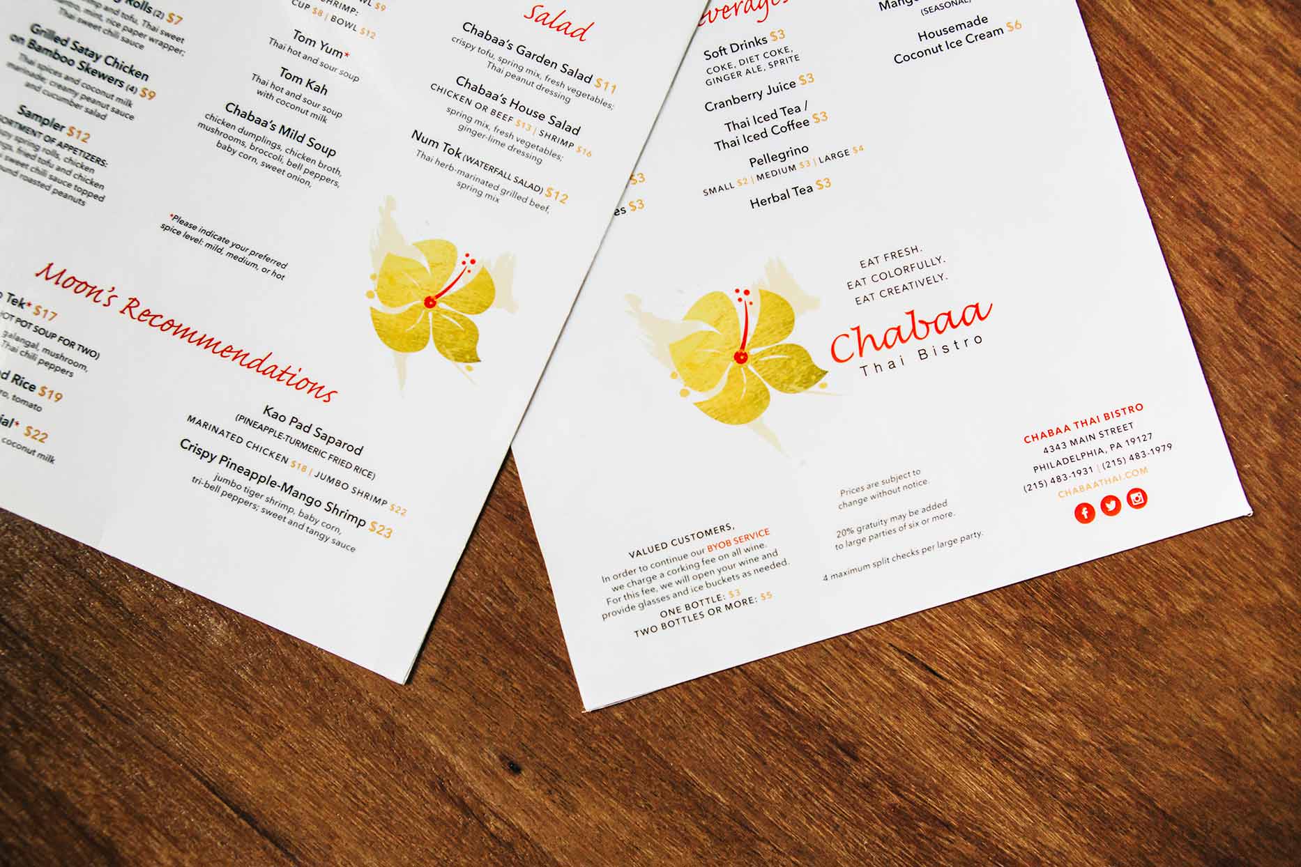 Chabaa Logo - Chabaa Thai Bistro | Sarah Shaak Creative | Designs that Connect
