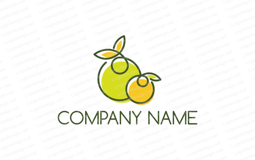 Oranges Logo - abstract line oranges. Logo Template by LogoDesign.net