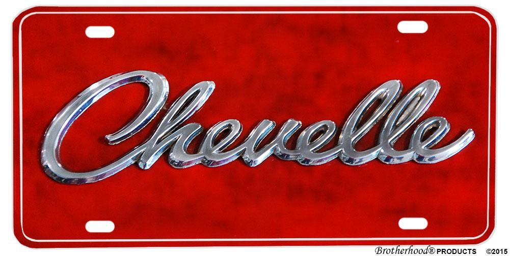 Chevelle Logo - Chevelle Logo Aluminum License Plate