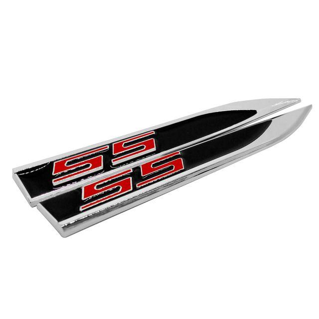 Chevelle Logo - US $4.09 18% OFF. Side Sticker Body Emblem For SS Logo For Chevrolet Aveo Silverado Chevy V8 Sail Lacetti Chevelle Auto Styling In Car Stickers