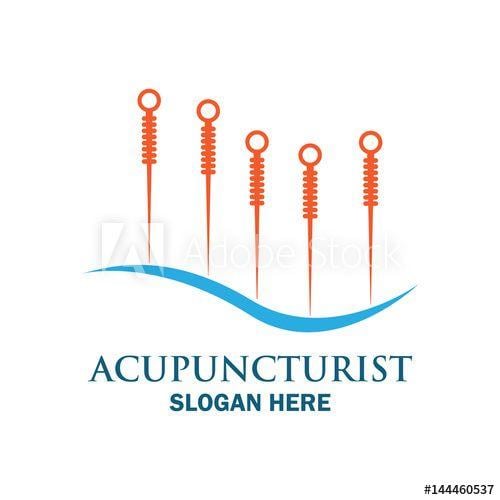 Acupuncture Logo - acupuncture therapy logo with text space for your slogan / tagline