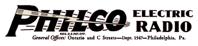 Philco Logo - The Definitive Philco Radio Time Radio Log with Bing Crosby and Ken