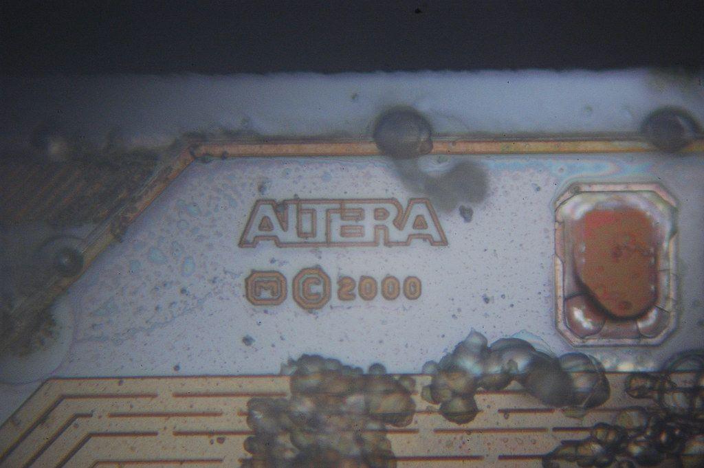 Altera Logo - Altera Logo | This Altera logo came from an EP1K 10TC100 chi ...