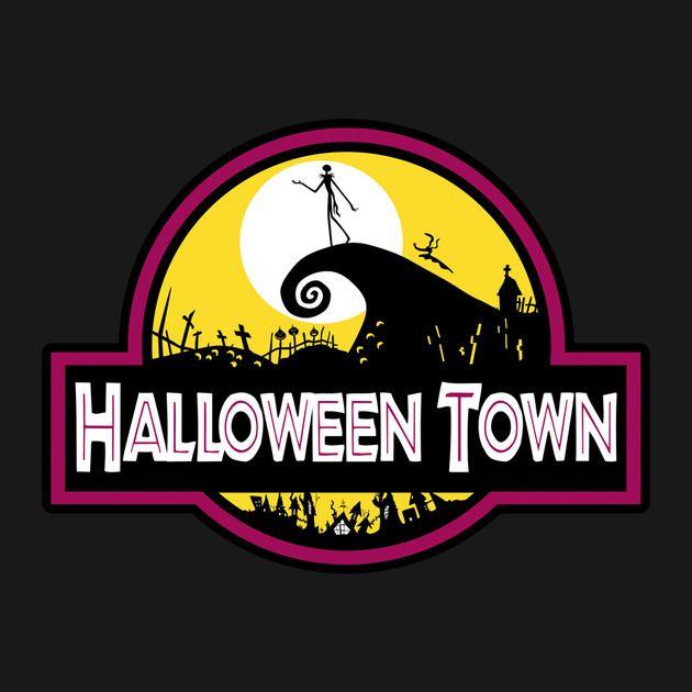 Halloweentown Logo - HALLOWEEN TOWN T-SHIRT Design | Jurassic Park Logo Parodies | Know ...